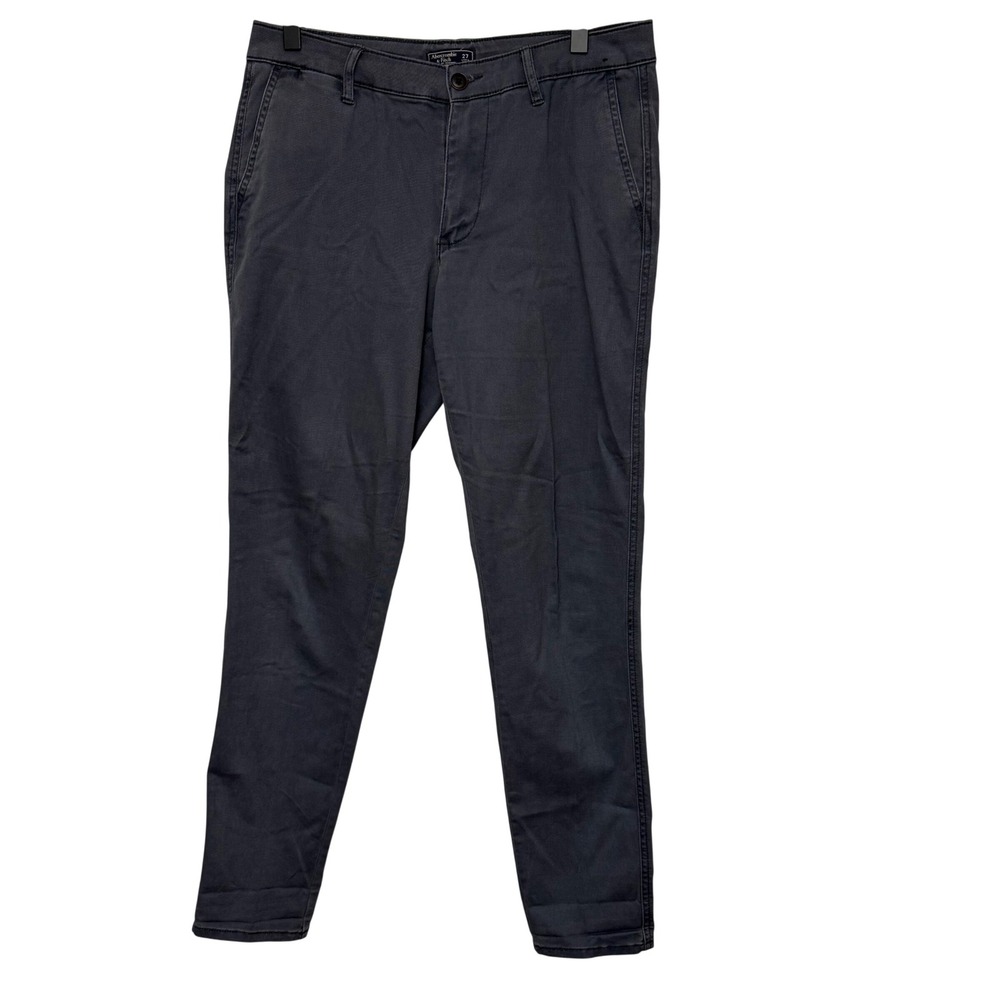 Abercrombie & Fitch‎ Womens Skinny Chino Pants Gray Stretch Twill Size 27